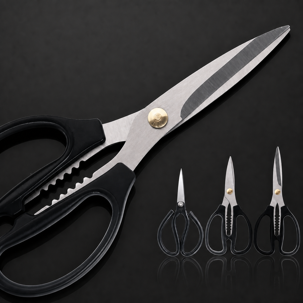 Stainless Steel Kitchen Shears with Plastic Handles