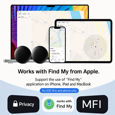 Magnetic GPS Tracker for Car – Works with Apple Find My