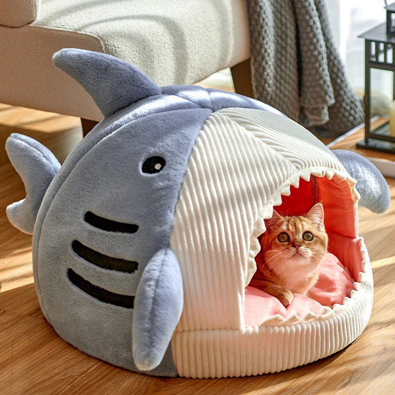 Portable Enclosed Cotton Pet Bed