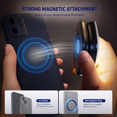 Mira Selfie Ring Light | Magnetic, Adjustable Brightness for Phone