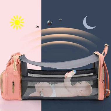 Baby Diaper Backpack – Multi-Compartment Bag with USB Port