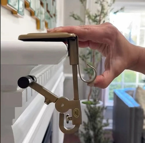 Adjustable Fireplace Stocking Hanger Set – No Drill Mantel Hooks