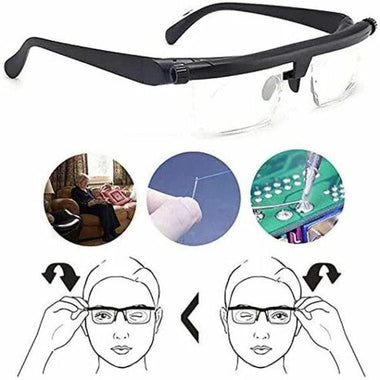 Adjustable Focus Reading Glasses for Clear Vision Without Prescription
