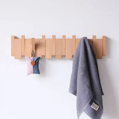 Bristle Coat Rack | Solid Black Walnut, Wall Mounted Design 5