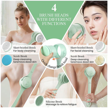 Electric Long Handle Exfoliating Bath Brush 4