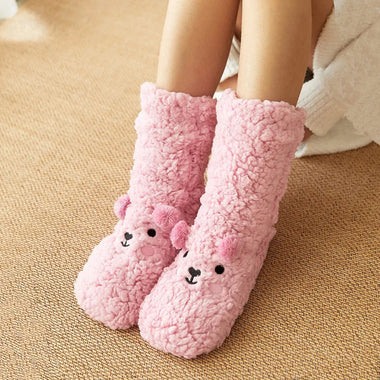 Fleece Bear Socks – Non Slip Fuzzy Thermal Winter Socks