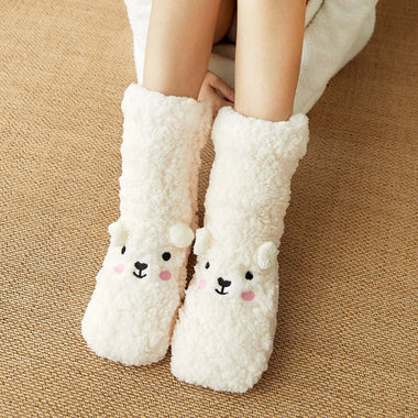 Fleece Bear Socks – Non Slip Fuzzy Thermal Winter Socks