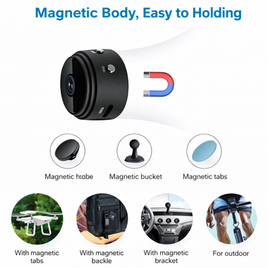 Full HD Magnetic WiFi Mini Camera for Home Security Monitoring
