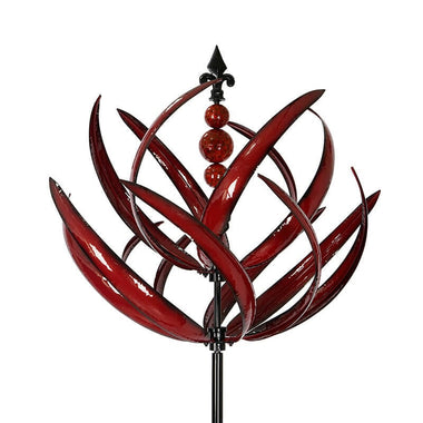 LotusSpin Metal Garden Wind Sculpture