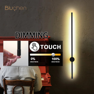 Lunavera Glide Touch LED Wall Light in Matte Black