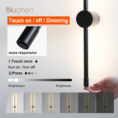 Lunavera Glide Touch LED Wall Light in Matte Black