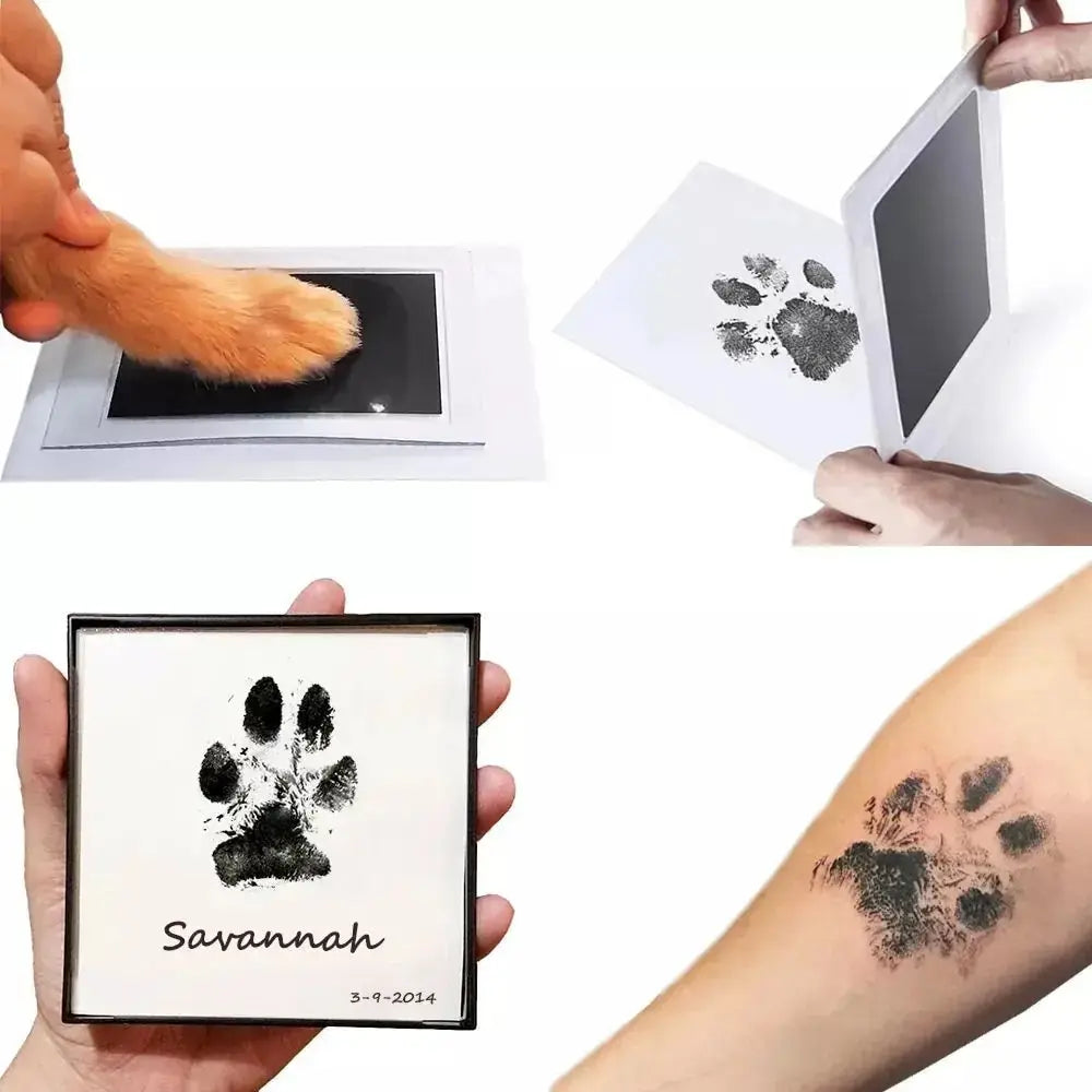 PawsPrint Pet Paw Print Ink Pad Kit Safe No Ink Keepsake for Dogs and Cats