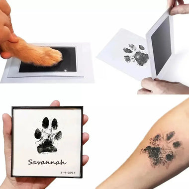 PawsPrint Pet Paw Print Ink Pad Kit Safe No Ink Keepsake for Dogs and Cats