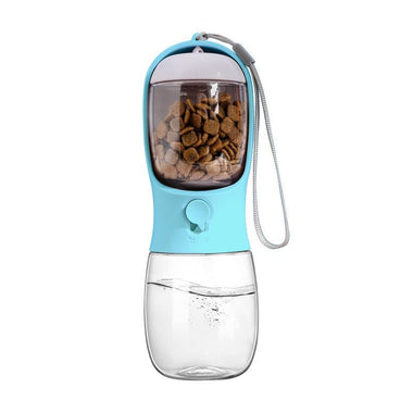 Portable Dog Water Bottle with Built In Bowl One Hand Use