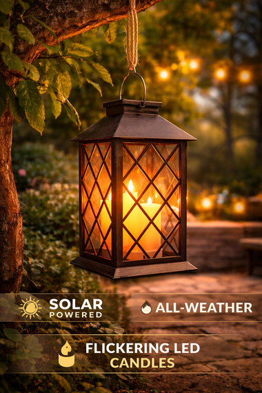 Radley Goods EverGlow Solar Hanging Garden Lantern
