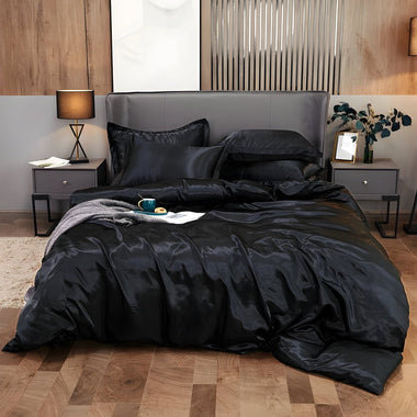 Silkenora Drift Rayon Satin Duvet Cover Set