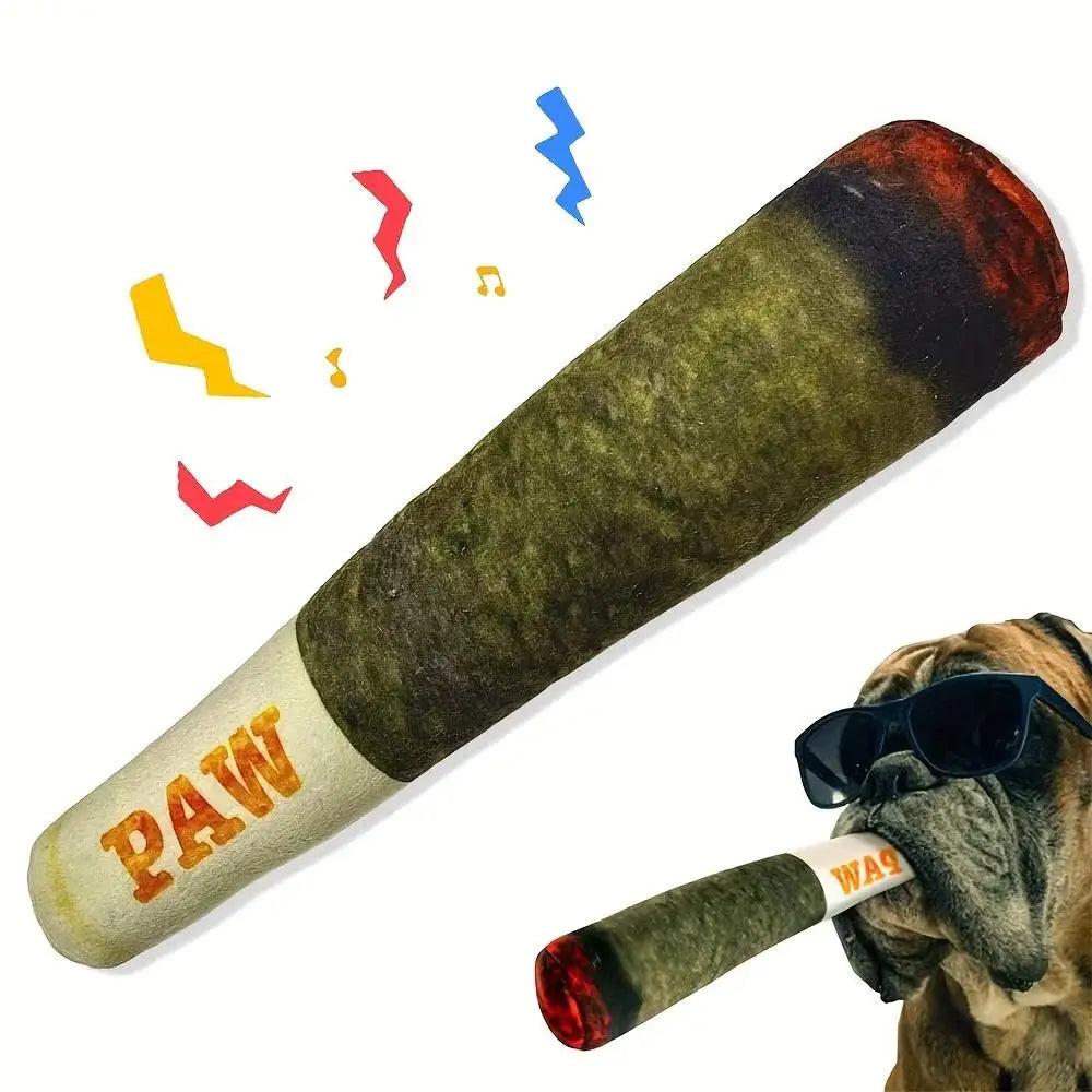 Smokey Paws Plush Cigar Dog Toy