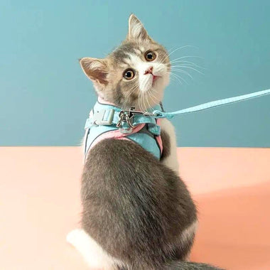 Soft Cat Harness with Leash Adjustable Vest