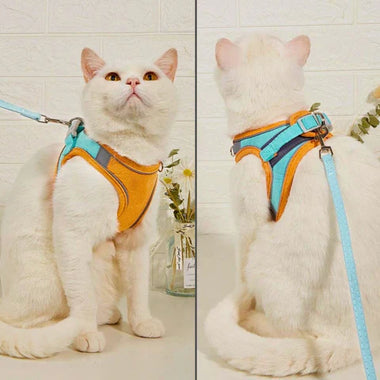 Soft Cat Harness with Leash Adjustable Vest