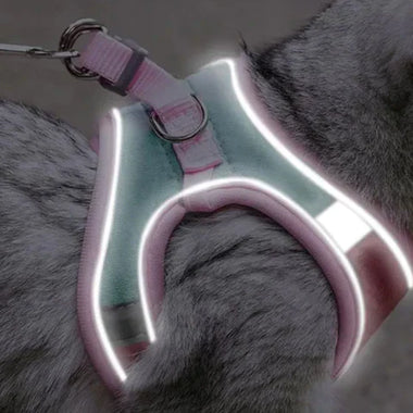 Soft Cat Harness with Leash Adjustable Vest