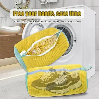 SoleNest CloudShield Machine Washable Shoe Care Bag with Cushion Fiber Lining