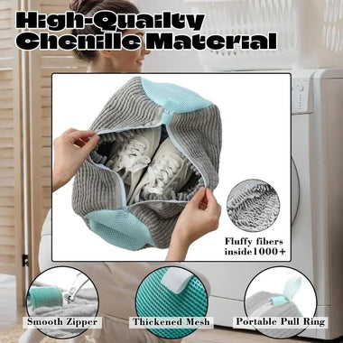 SoleNest CloudShield Machine Washable Shoe Care Bag with Cushion Fiber Lining