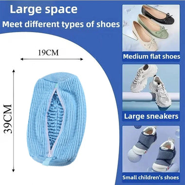 SoleNest CloudShield Machine Washable Shoe Care Bag with Cushion Fiber Lining