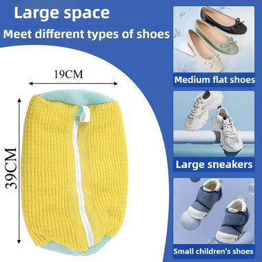 SoleNest CloudShield Machine Washable Shoe Care Bag with Cushion Fiber Lining