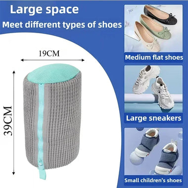 SoleNest CloudShield Machine Washable Shoe Care Bag with Cushion Fiber Lining