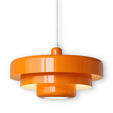 Solvara Emberglow Sculpted Orange Pendant Light