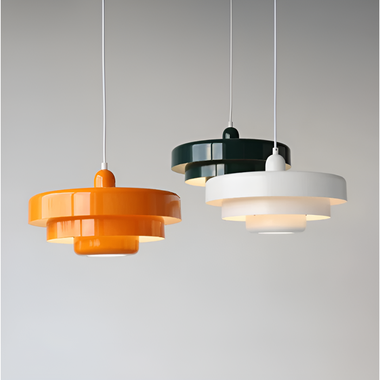 Solvara Emberglow Sculpted Orange Pendant Light