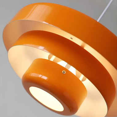 Solvara Emberglow Sculpted Orange Pendant Light