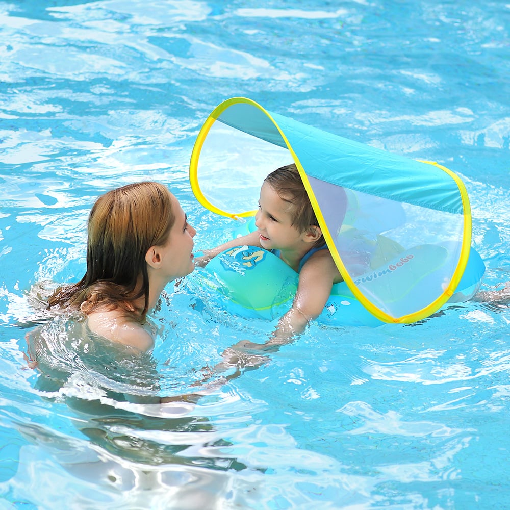 SunNest Drift Baby Swim Float with Canopy
