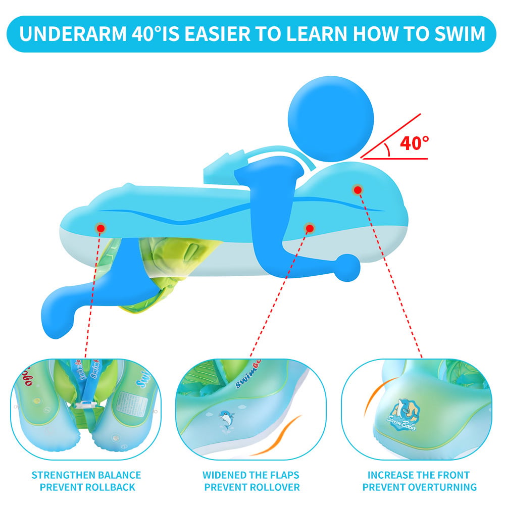 SunNest Drift Baby Swim Float with Canopy