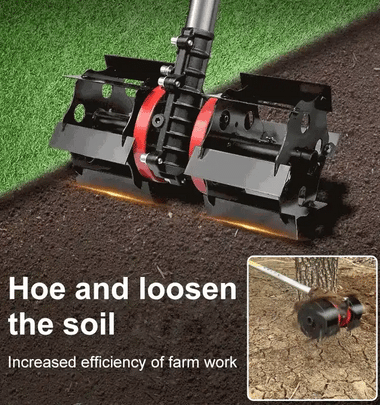 TerraGlide Revolve Soil Cultivator Wheel System Tool for Effortless Garden Tilling