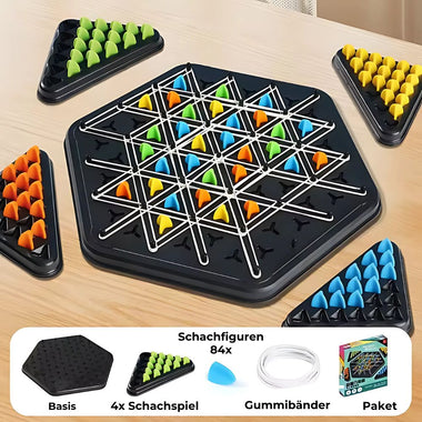 Triovanta GridMaster Strategy Capture Board Game Set for 2 to 4 Players