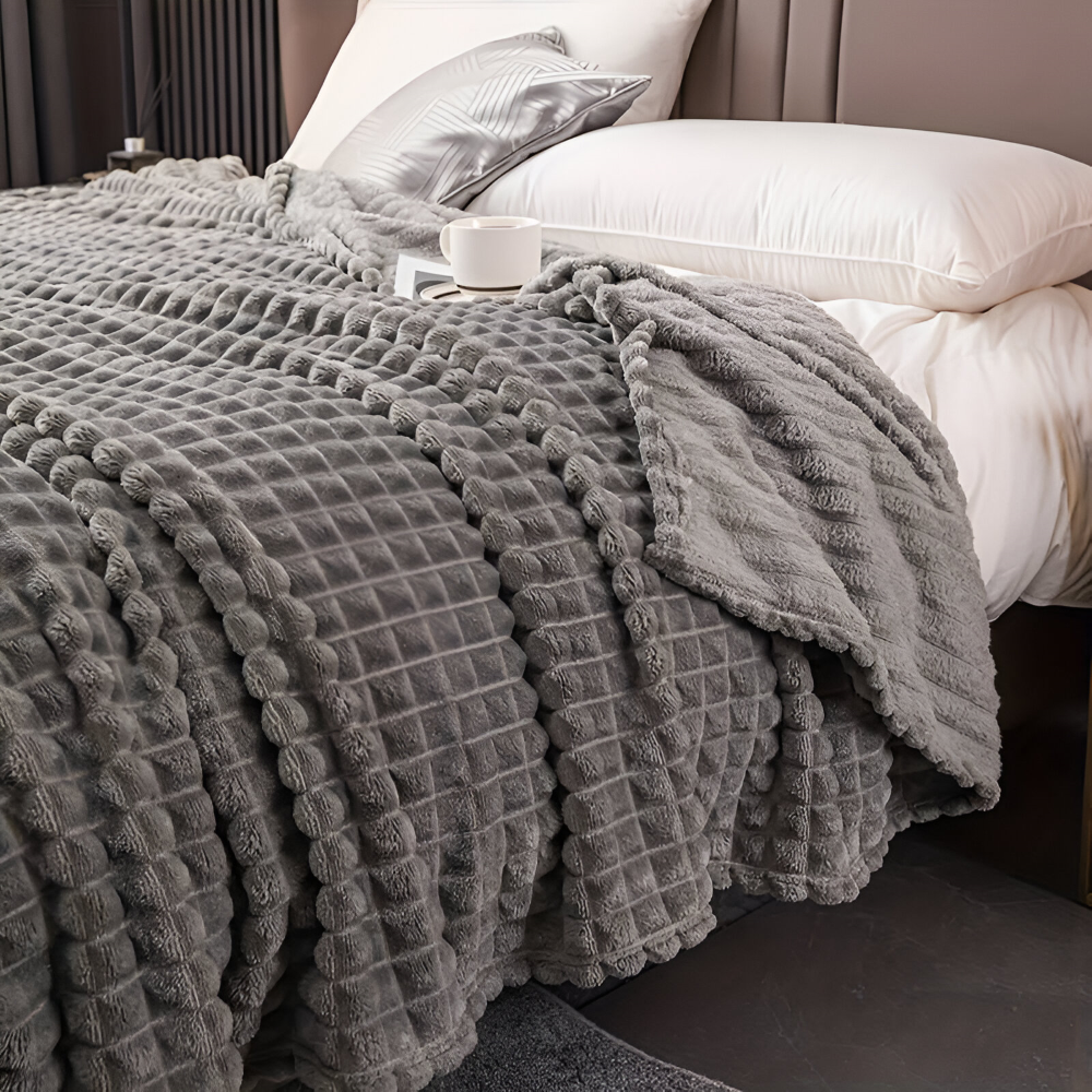 Velmoria CloudLuxe Coral Fleece Throw Blanket for All Season Comfort