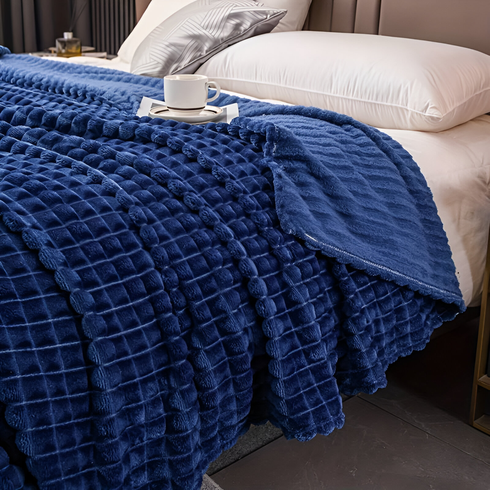 Velmoria CloudLuxe Coral Fleece Throw Blanket for All Season Comfort