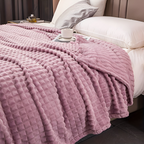 Velmoria CloudLuxe Coral Fleece Throw Blanket for All Season Comfort
