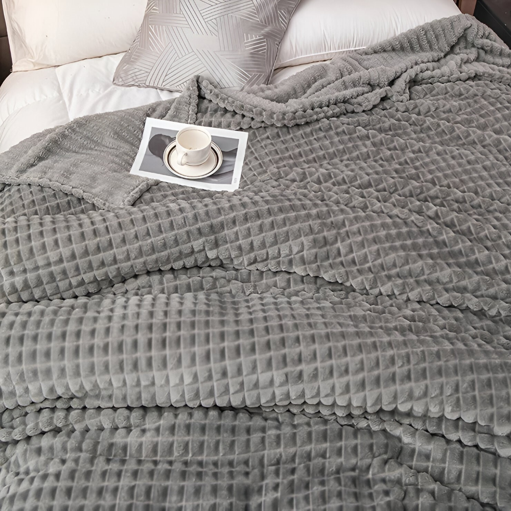 Velmoria CloudLuxe Coral Fleece Throw Blanket for All Season Comfort