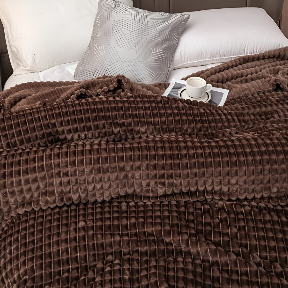 Velmoria CloudLuxe Coral Fleece Throw Blanket for All Season Comfort
