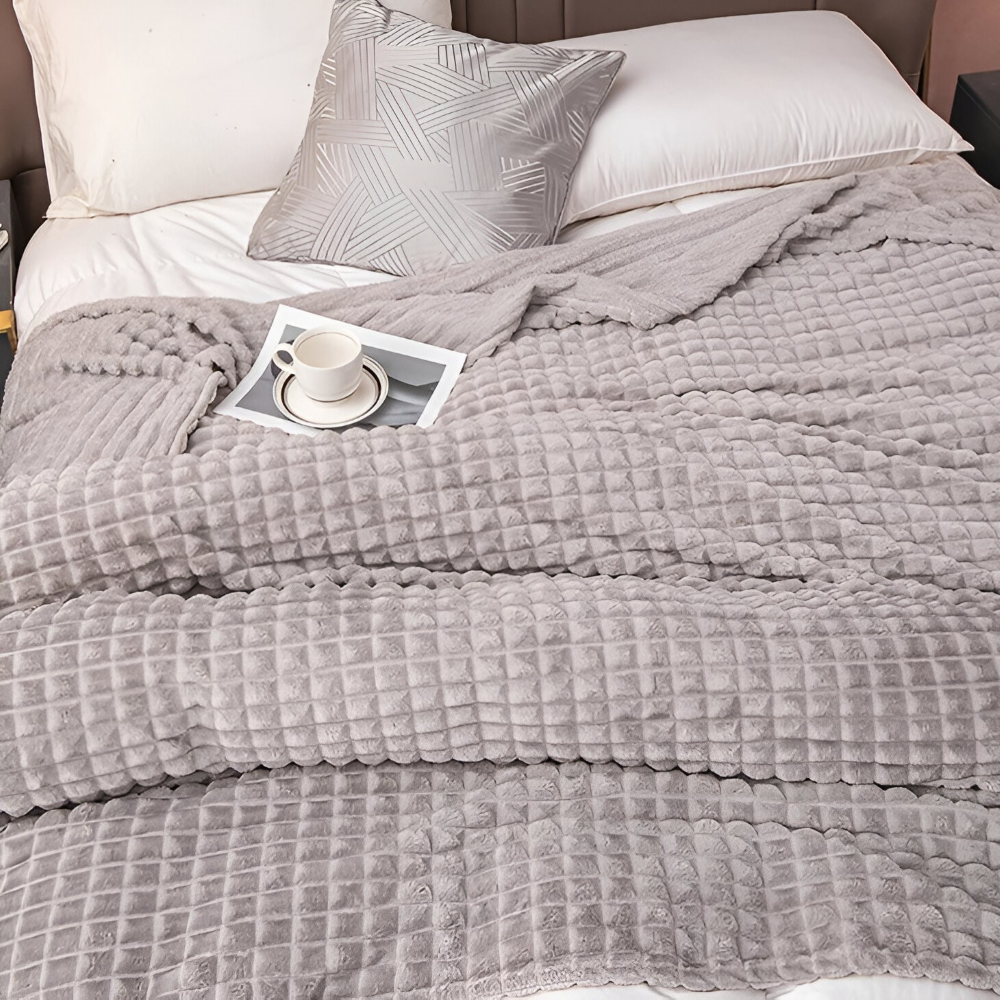 Velmoria CloudLuxe Coral Fleece Throw Blanket for All Season Comfort