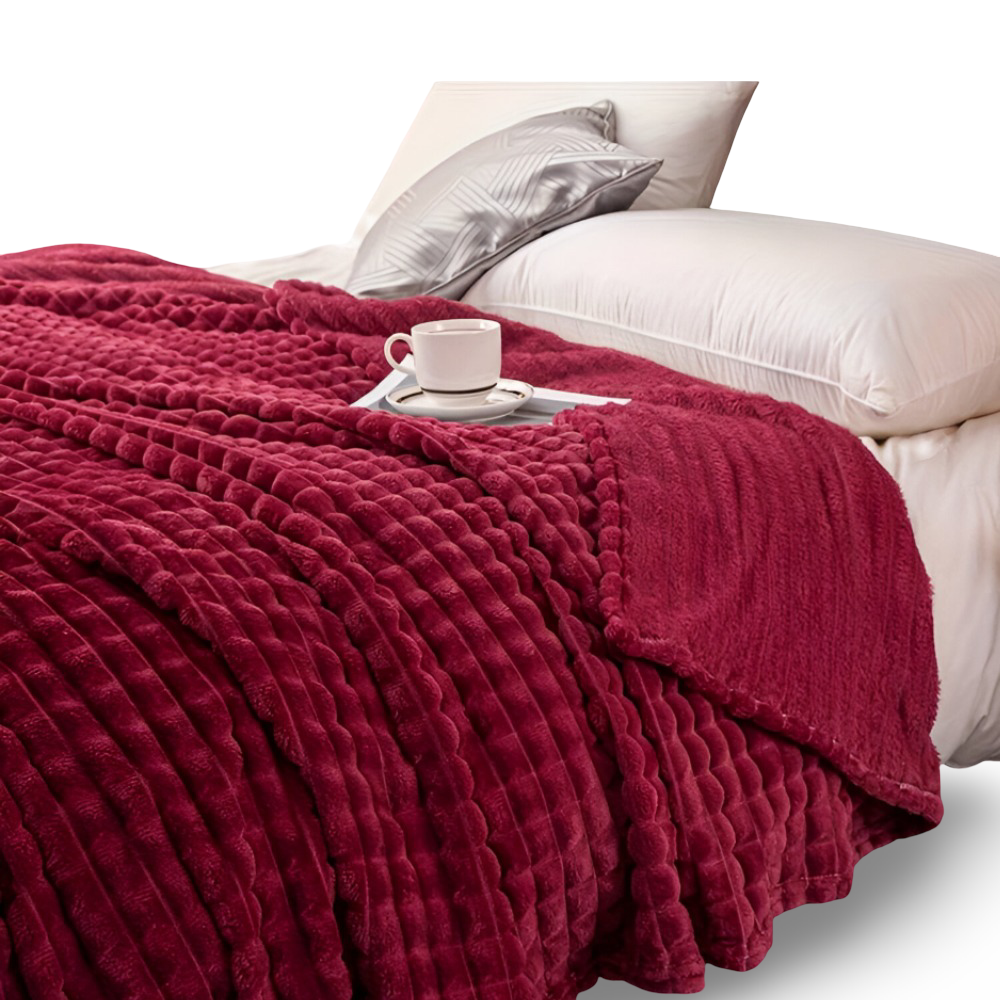 Velmoria CloudLuxe Coral Fleece Throw Blanket for All Season Comfort
