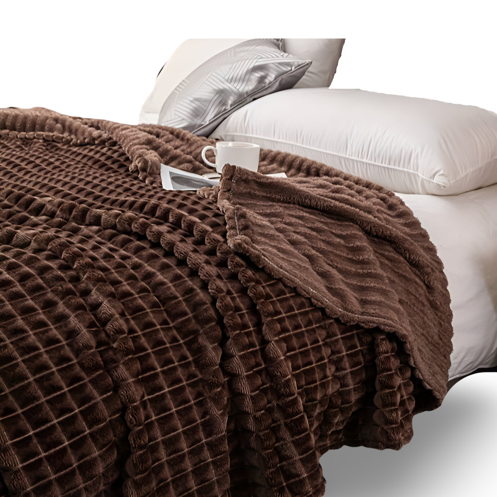 Velmoria CloudLuxe Coral Fleece Throw Blanket for All Season Comfort