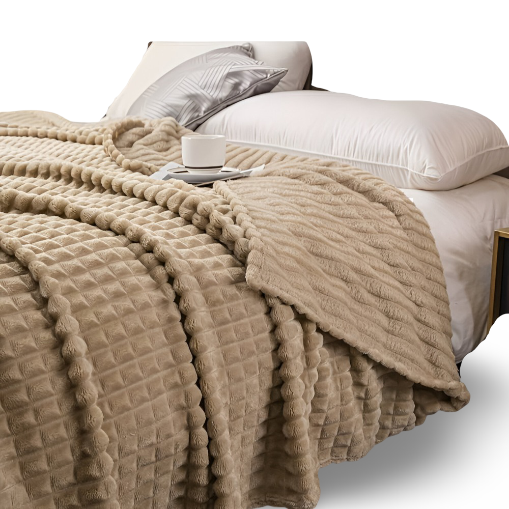 Velmoria CloudLuxe Coral Fleece Throw Blanket for All Season Comfort