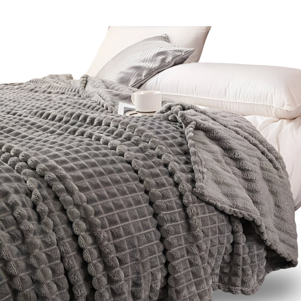 Velmoria CloudLuxe Coral Fleece Throw Blanket for All Season Comfort