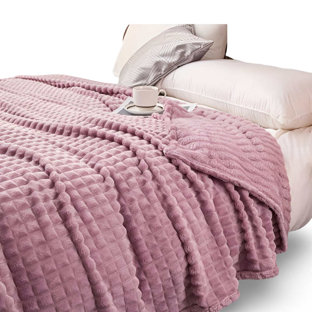 Velmoria CloudLuxe Coral Fleece Throw Blanket for All Season Comfort