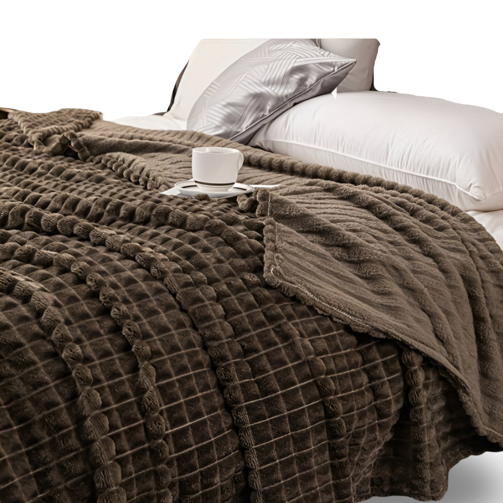 Velmoria CloudLuxe Coral Fleece Throw Blanket for All Season Comfort