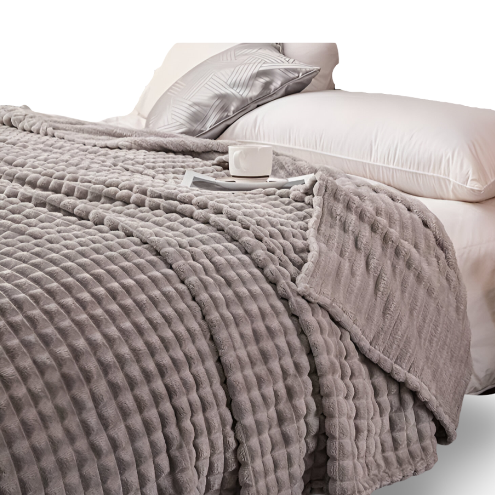 Velmoria CloudLuxe Coral Fleece Throw Blanket for All Season Comfort