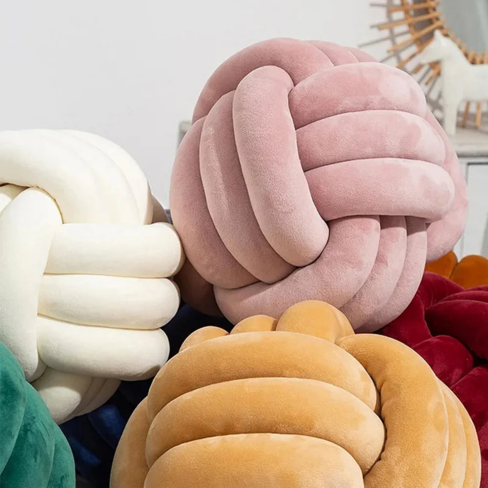 Veloura Knot Sphere Velvet Accent Pillow – product image 4